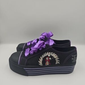 Tim Burton Black and Purple Platform Sneakers